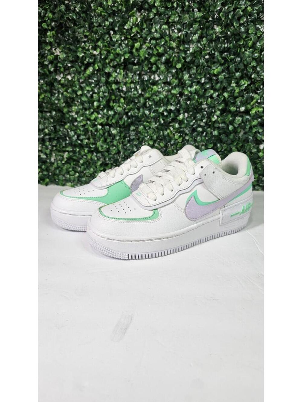 Nike Air Force 1 Shadow Pastel Sneakers Size 7 White Mint Purple